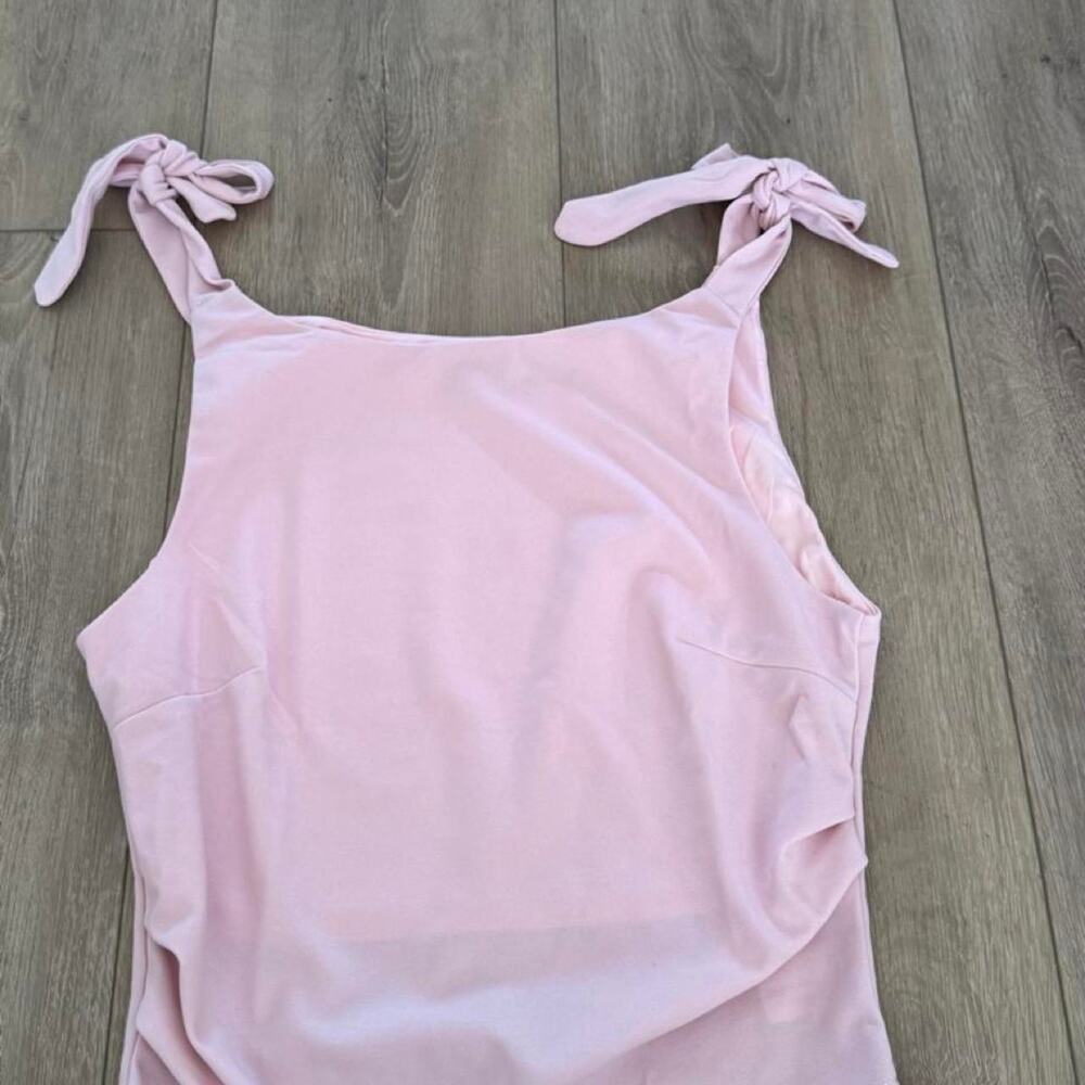 Cider pink top with tie